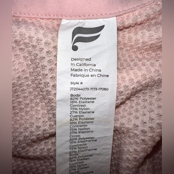 Fabletics trinity performance jacket pink zip up pockets thumb holes size XL - Picture 10 of 13